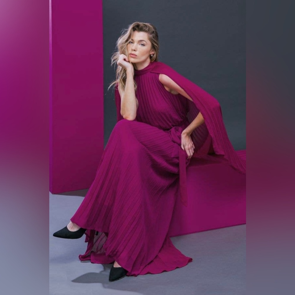 Elle Purple Woven Maxi Dress - Picture 2 of 7